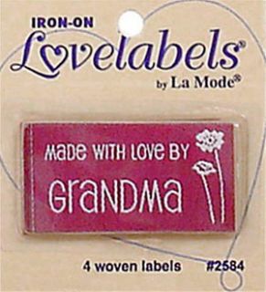 These iron on labels personalize any project. Labels can also be sewn