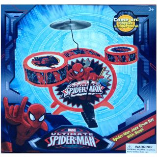  Spiderman Spider Man Jazz Drum Set with Stool Movie Boys 3 8