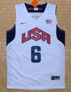 2012 London Olympic USA Dream Team Jersey #6 LeBron James S M L XL XXL