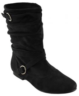 Jasmin Tiana Womens Ladies Mid Calf Boots Flats in Black Sand in Aus