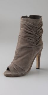 Dolce Vita Viva Draped Suede Booties with Open Toe