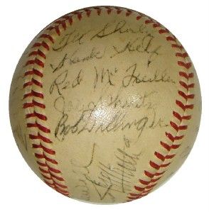 1946 St Louis Browns Team 23 Signed Official Al Baseball
