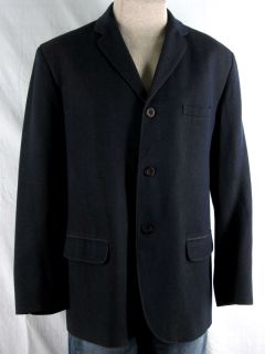 Jean Paul Gaultier Homme Sport Coat Dk Blue Sharkskin Wool Jacket US L