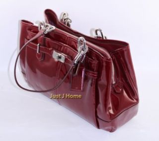 Coach Chelsea Patent Leather Jayden E w Carryall 17855M Wine