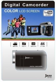 Jazz DV140 HD Digital Video Camera w SD Card Black New