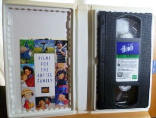 Shirley Temple Classic Heidi Color VHS Movie Mint Collectors Clamshell