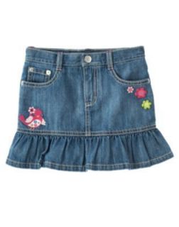 Gymboree Girl Size 6 Smart and Sweet Blue Jean Denim Skirt Skort New