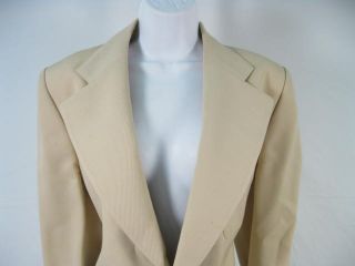 Jean Paul Germain Tan Wool Blazer Jacket Coat Sz L