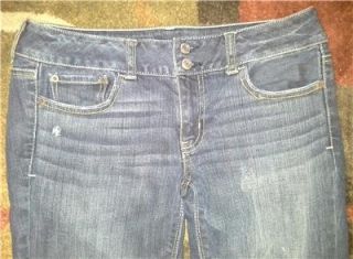 Dont Miss Womens American Eagle Stretch Dark Wash Flare Jeans Sz 8