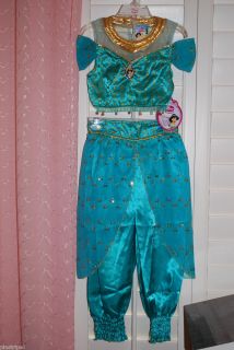  Princess Jasmine Costume Dress Aladdin Jeannie Exclusive New