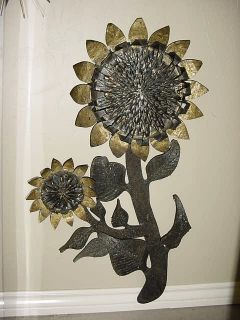 Brutal C Jere Large Sunflowers Sculpture Never Seen