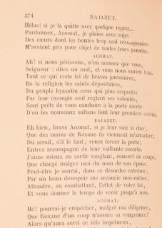 C1860 Oeuvres de Jean Racine Precedees DUne Notice Par Louis Simon