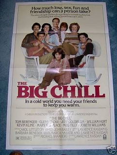 The Big Chill 1983 William Hurt Jeff Goldblum 1sheet