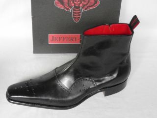 Jeffery West Flashman Black Calf Leather Side Zip Style Boots RRP £