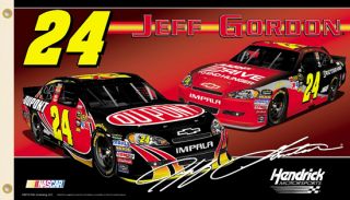 Jeff Gordon Jeff Nation 2012 Dupont NASCAR 24 3 by 5 Banner Flag