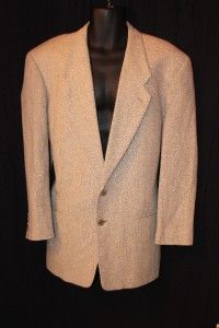 High End Giorgio Armani COLLEZIONI Beige Textured Wool Sport Coat