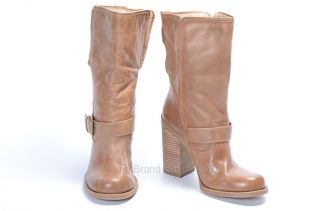 Jessica Simpson 7 Tan Brown Leather Tylera Motorcycle Ankle Boot Shoe