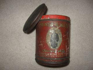 King Edwards Tobacco Tin Large Round Top Lid Way Old