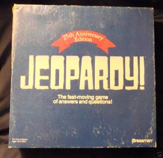 Jeopardy TV Game Show Board Game Complete 1990 25th Ann