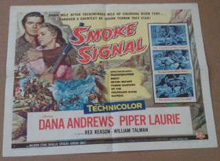 Smoke Signal Movie Poster Half Sheet 1955 Original Folded 22x28