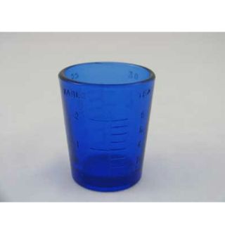  Decorative Glass Cobalt Blue 1 oz Medicine Measuring Cup Jigger