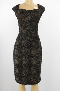 Jessica Howard Women Dress Sleeveless Black Bronze Combination Size 14