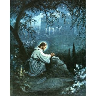 Jesus Christ Agony in The Garden Art Poster Religious