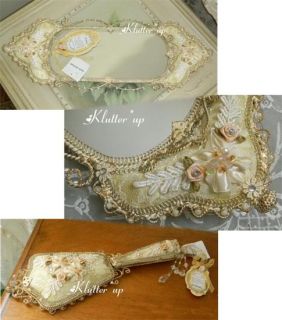 Victorian Vintage Jewelry Shoe Ring Holder Ivory Lace