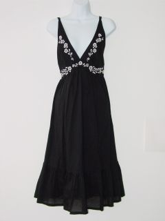 New Jill Stuart Black Embroidered Sleeveless Dress 2