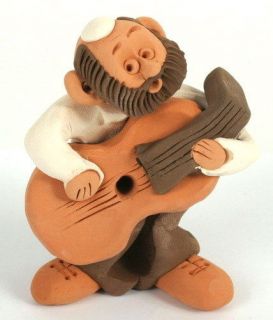 Jewish Hasidic Music Klezmer Guitar Player Figurine