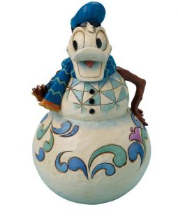 Disney Jim Shore Donald Duck Snowman Wobble Into Winter Figurine