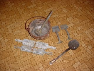Vintage Jig Lead Sinker Mold Melting Pot EXTRAS to Make Your Own Jigs