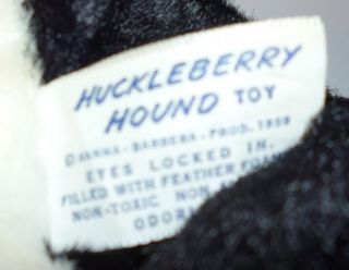 Vintage Huckleberry Hound plush MR JINKS rubber face stuffed Doll 11