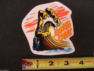 New Santa Cruz Skateboards Hand Wave Sticker by Jim Phillips 3 5x3