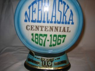 Antique 1967 Jim Beam Decanter Nebraska Centennial 1867 1967