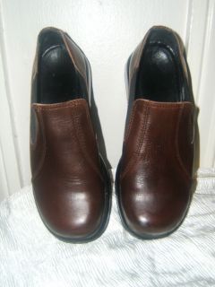 Dansko Jocelyn Dark Brown Leather Slip On Loafers Clogs Sz EU 40/ US 9