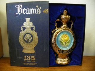 1978 Jim Beam Yellow Rose of Texas Liquor Decanter 135 Months w Box