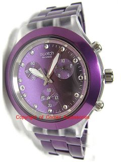 New Swatch Irony Chrono Swiss Purple SVCK4048AG Ladies Watch