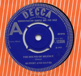 Rupert and David R Hine Jimmy Page Sound of Silence Decca F12306 Demo