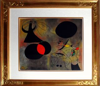 Joan Miro Pochoir After The Constellations Series 1959 Sunrise