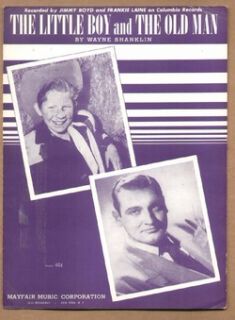 Little Boy The Old Man 1953 Jimmy Boyd Frankie Laine Vintage Sheet