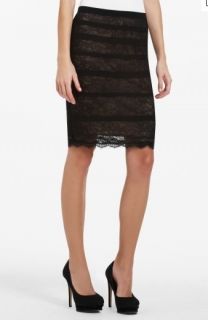 New BCBG Jocelyn Black Lace Skirt $168 00 Size L