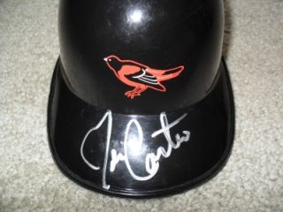 Joe Carter Signed Baltimore Orioles Mini Helmet JSA