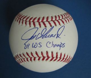 Joe Girardi Yankees Autographed/Signed Baseball Insc. 09 WS Champs