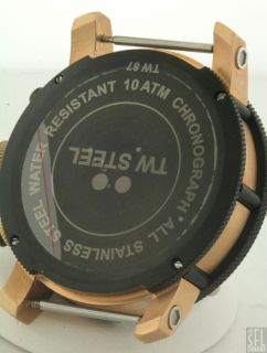TW Steel TW87 Large Rose Tone SS Quartz Chronograph Mens Watch w Date
