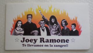 Ramones Joey Ramone Sticker Pegatina 14x8 Cm