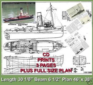 Radio Control Model Tug Boat Joffre 30 Plans