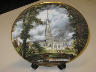 Crown John Constable Salisbury Cathedral England Bone Plate Dish