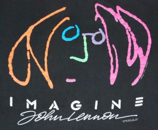 Vintage John Lennon Imagine Self Portrait Shirt 1988 XL