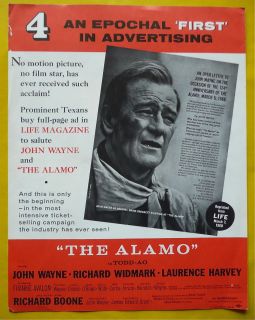 John Wayne The Alamo Day Proclamation original brochure 1960 Open